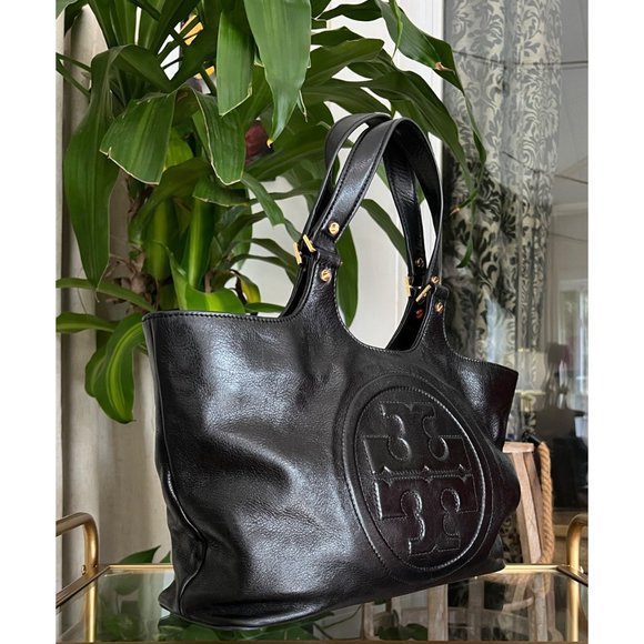 ♦️♦️  TORY BURCH AUTHENTIC BLACK BOMBE ELLA SATCHEL ♦️♦️ - Picture 9 of 16